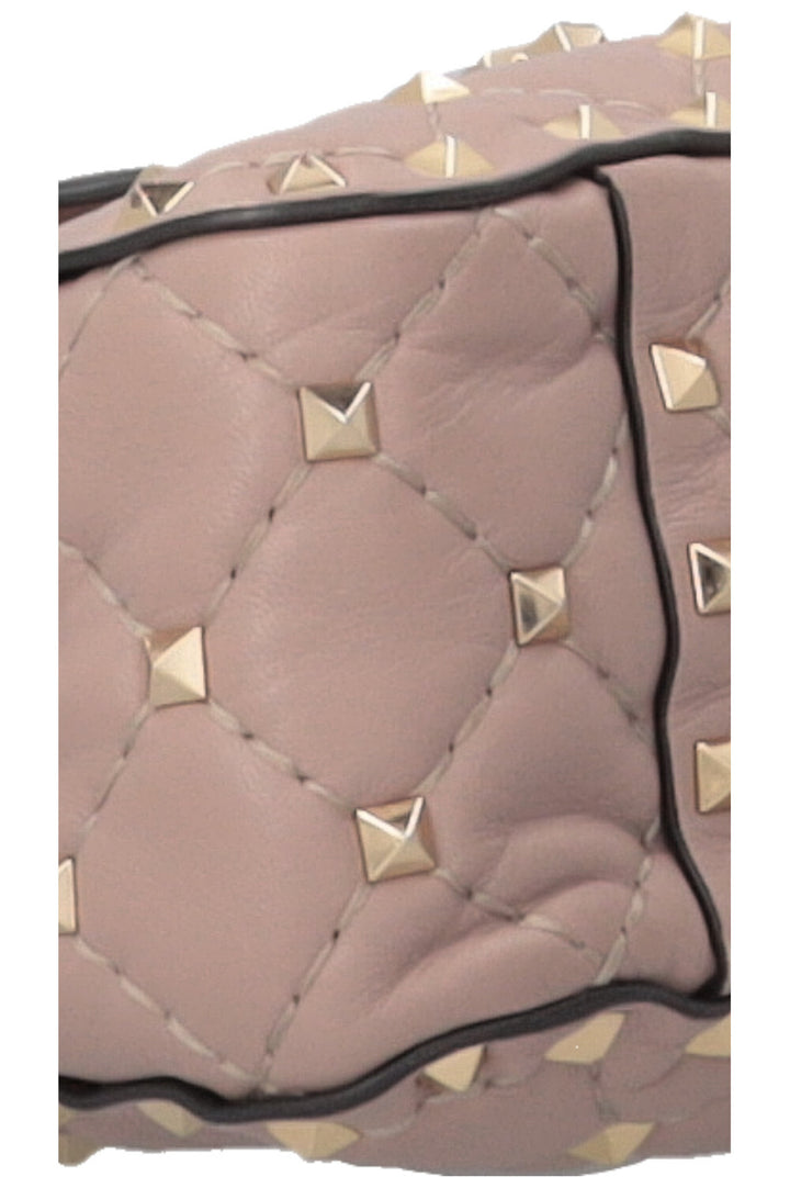 VALENTINO Medium Rockstud Spike Crossbody Bag Leather Nude