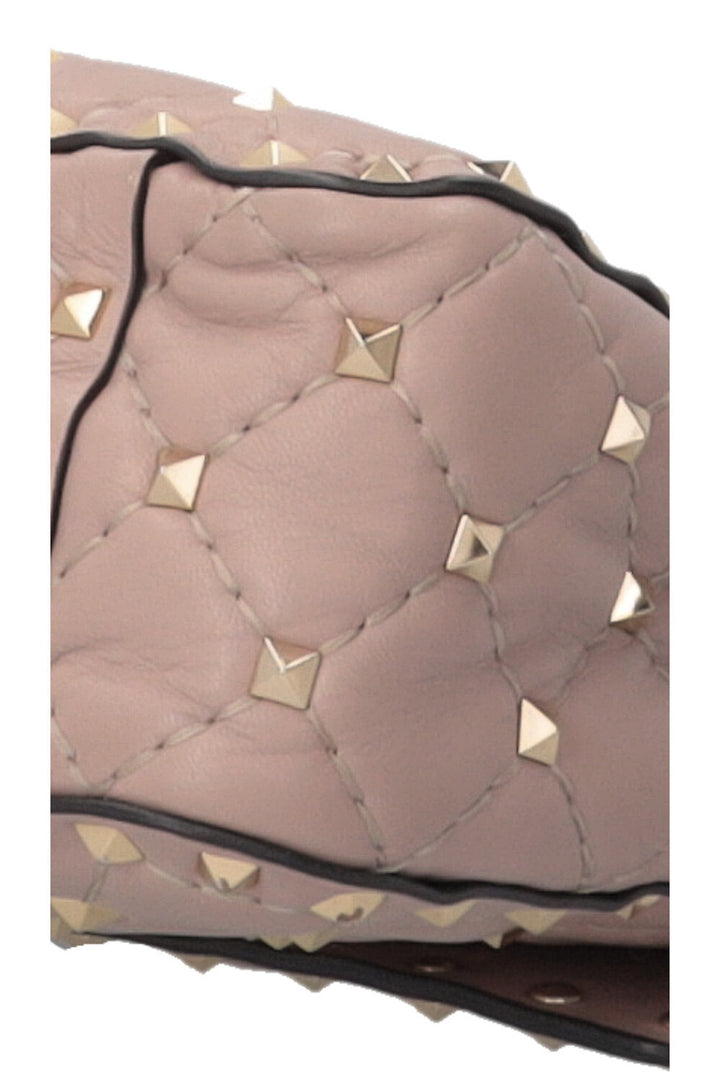 VALENTINO Medium Rockstud Spike Crossbody Bag Leather Nude