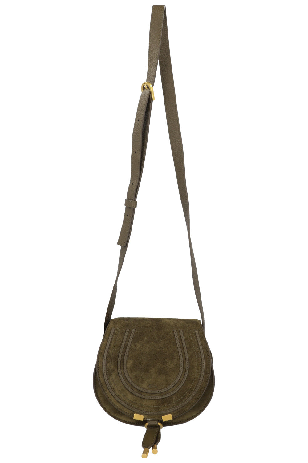 CHLOÉ Small Marcie Bag Olive Suede
