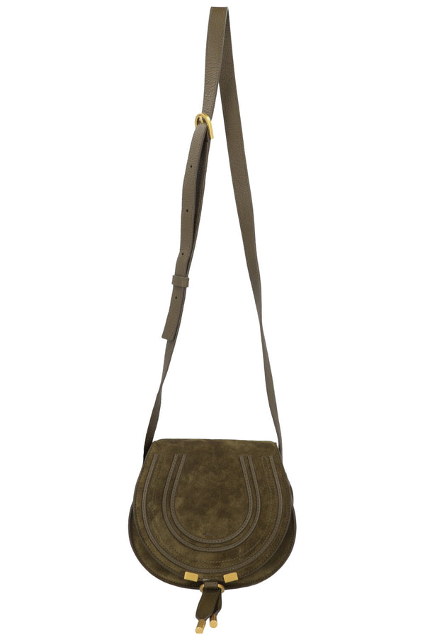 CHLOÉ Small Marcie Bag Olive Suede