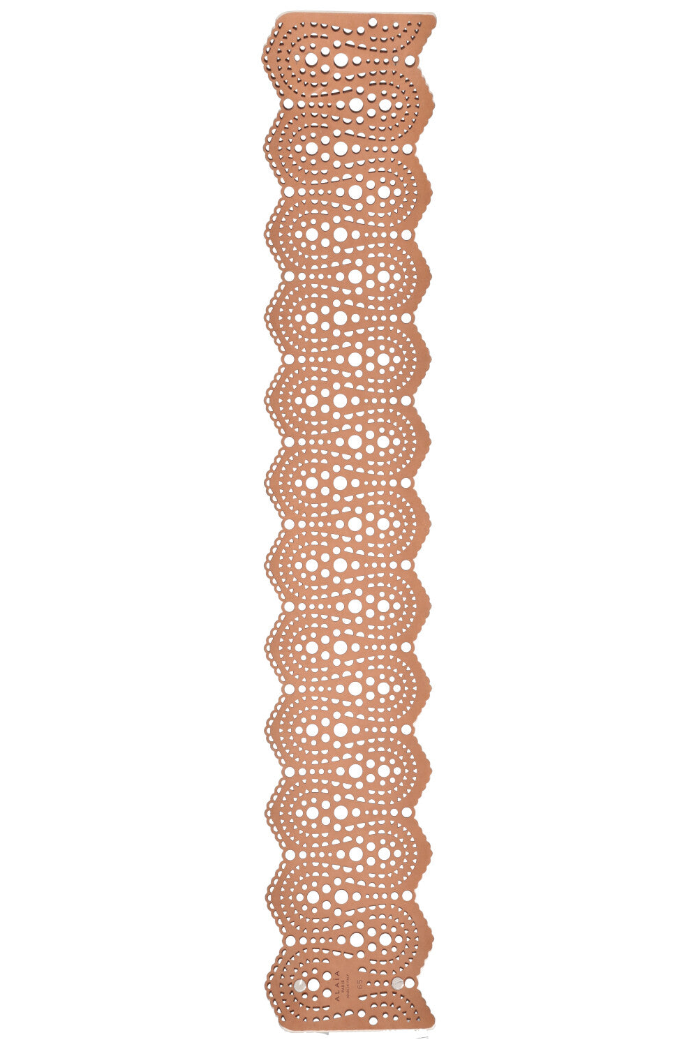 ALAÏA Lasercut Belt Leather White