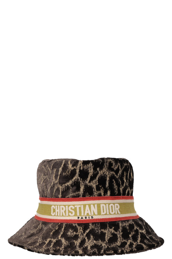 CHIRSTIAN DIOR 2021 Bucket Hat Velvet Cheetah