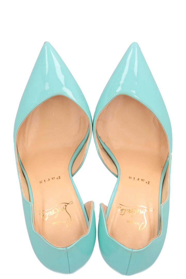 CHRISTIAN LOUBOUTIN Hot Chick Heels Patent Turqoise