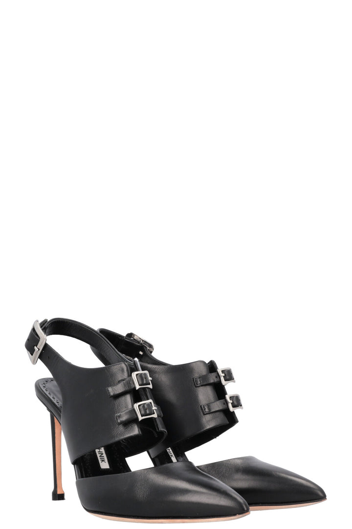 MANOLO BLAHNIK Sangra Heels Black