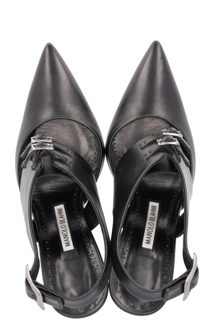 MANOLO BLAHNIK Sangra Heels Black