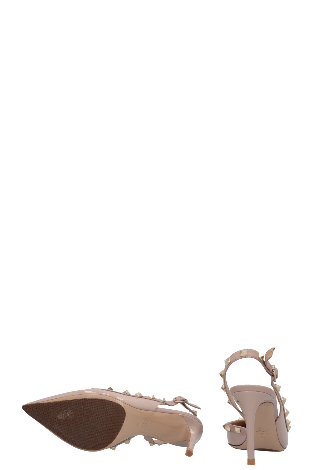 VALENTINO Rockstud Heels Patent Nude