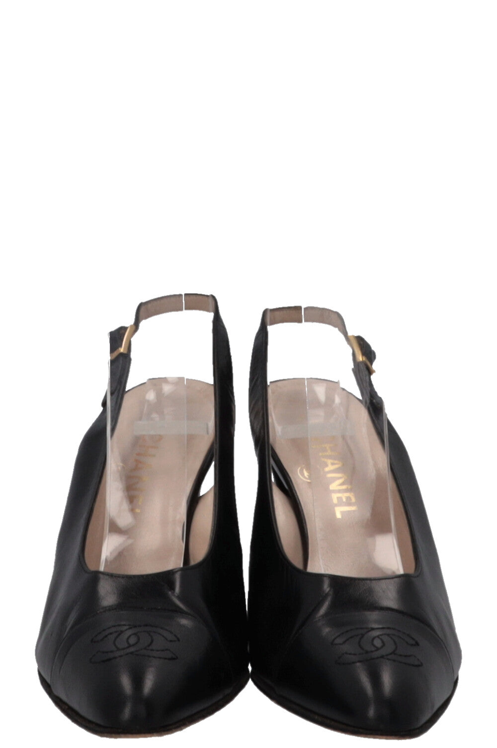 CHANEL Slingback Heels Black