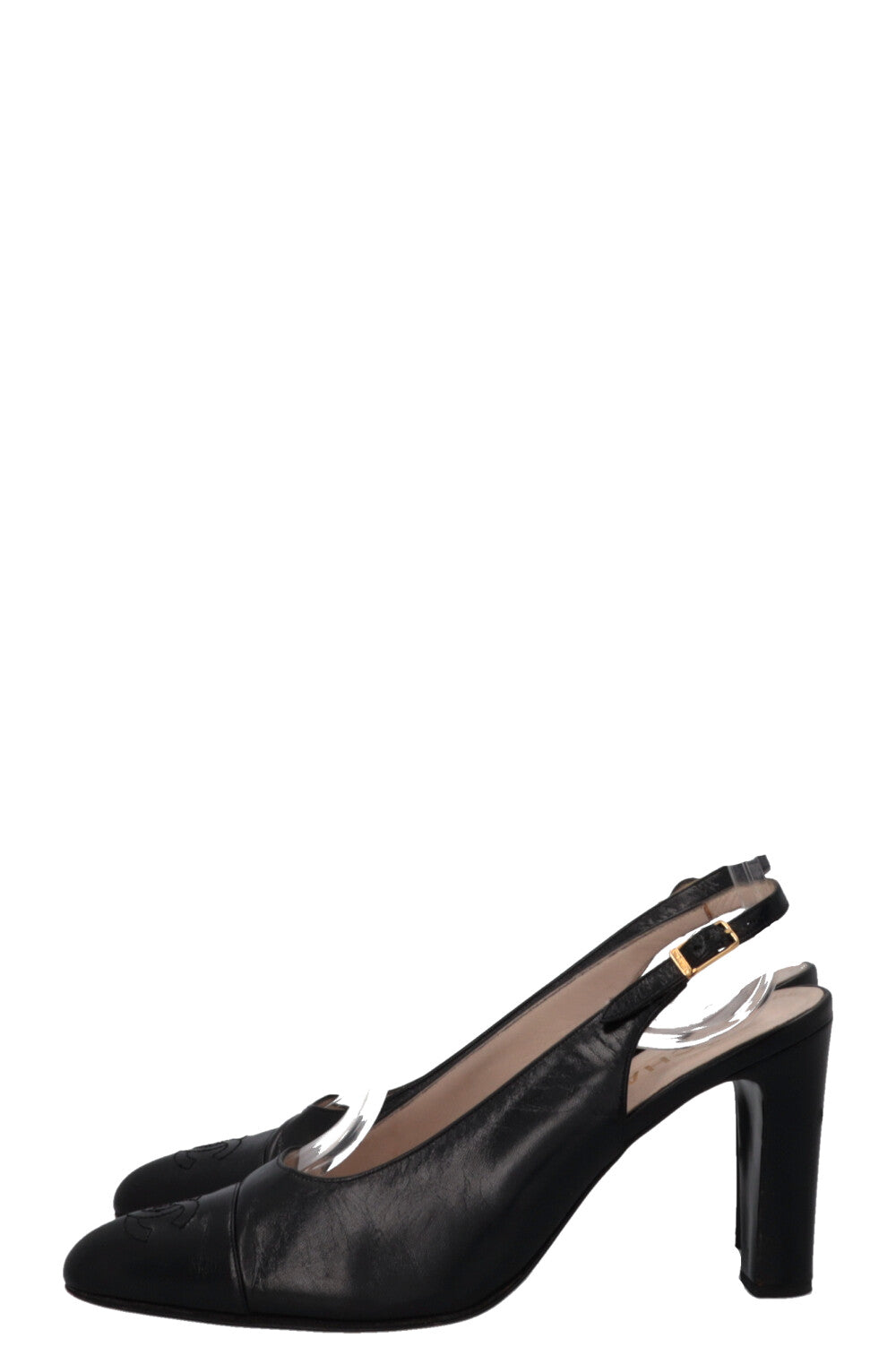 CHANEL Slingback Heels Black