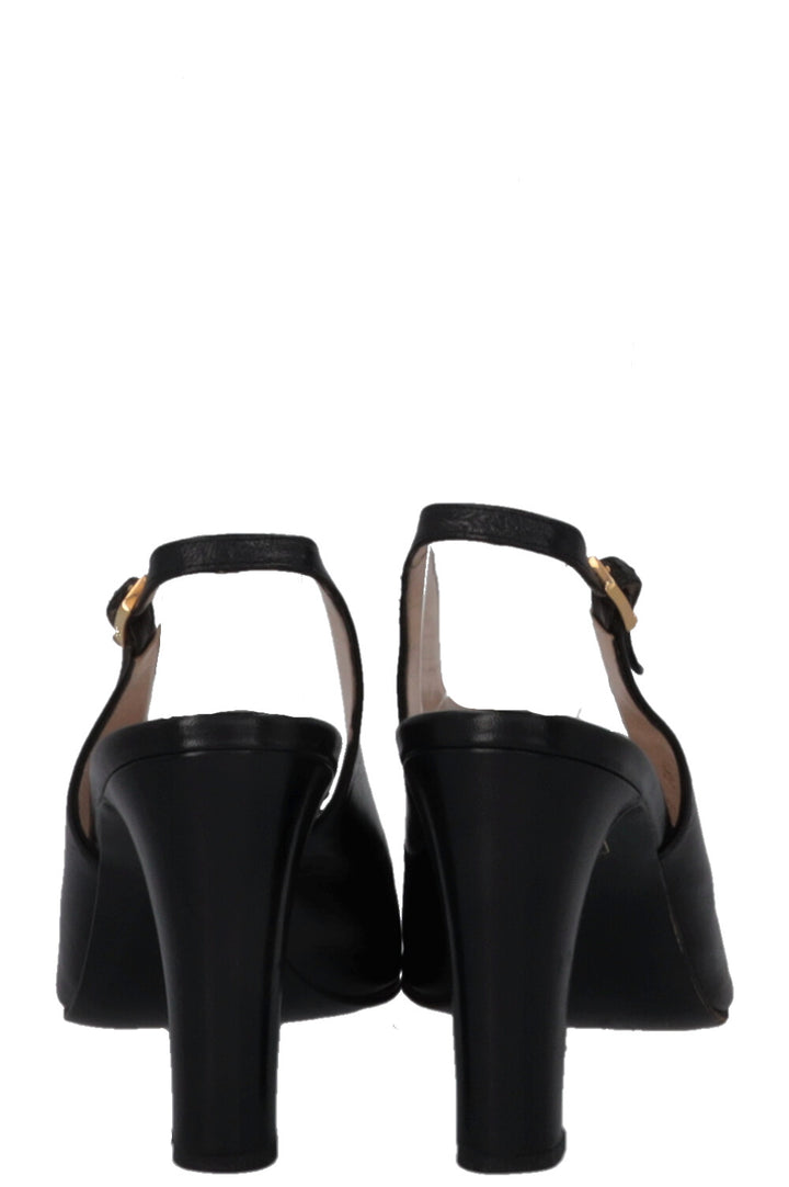 CHANEL Slingback Heels Black