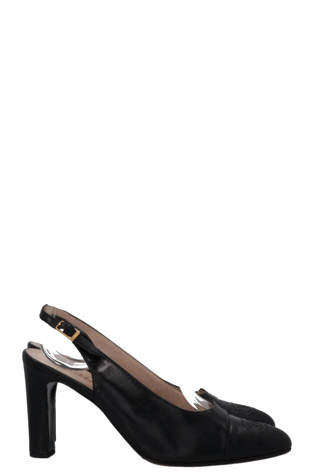 CHANEL Slingback Heels Black