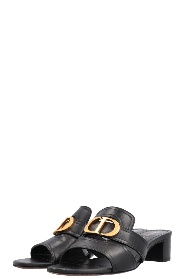 CHRISTIAN DIOR 30 Montaigne Mules Black