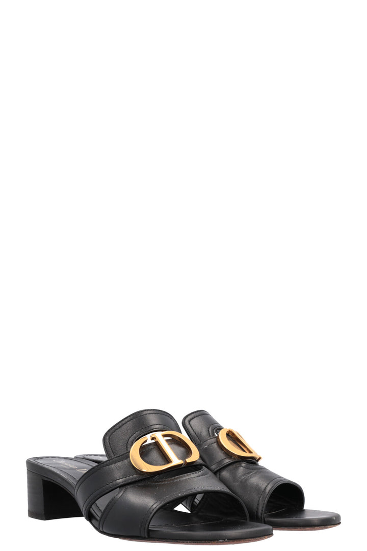 CHRISTIAN DIOR 30 Montaigne Mules Black