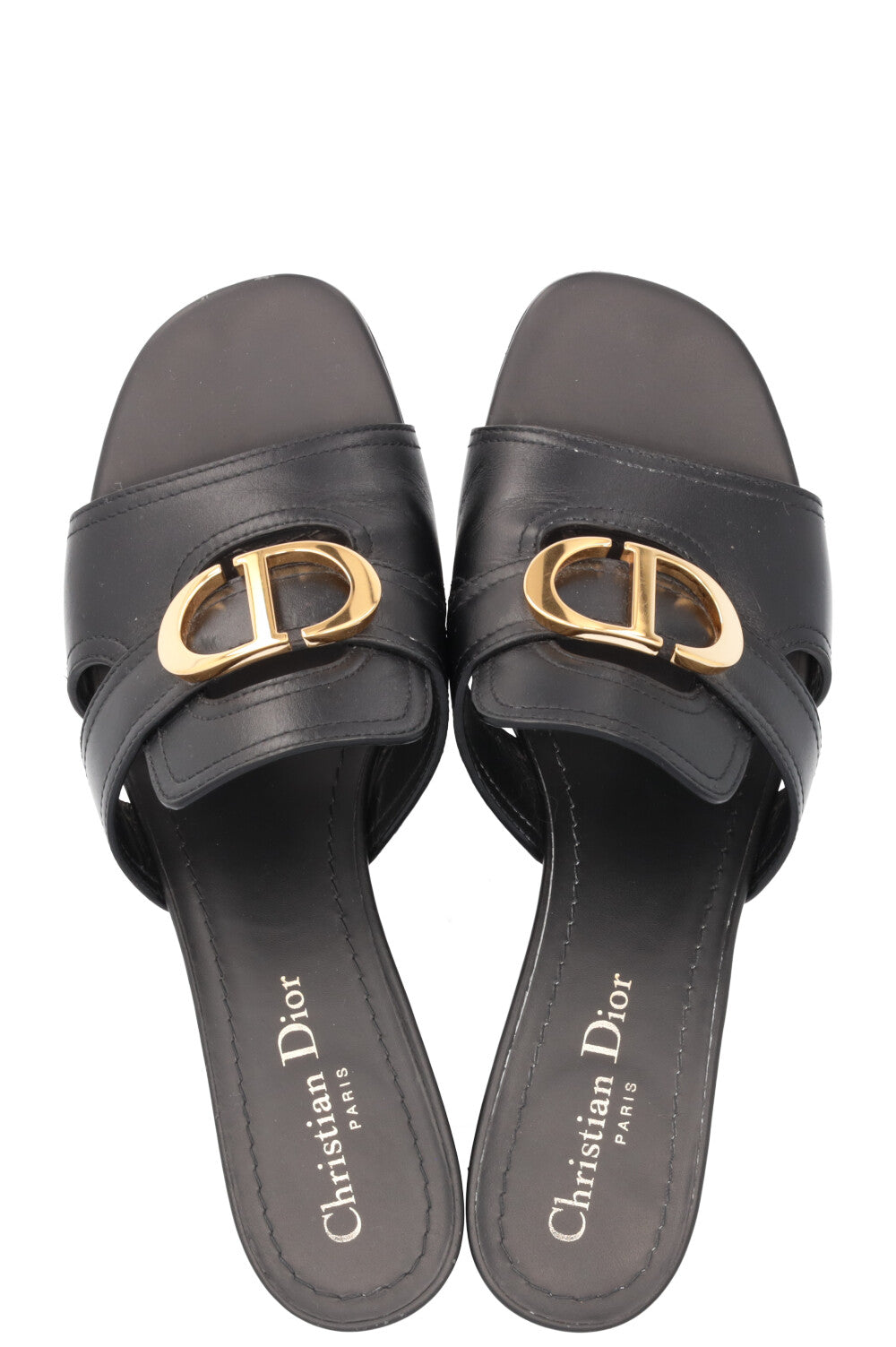 CHRISTIAN DIOR 30 Montaigne Mules Black
