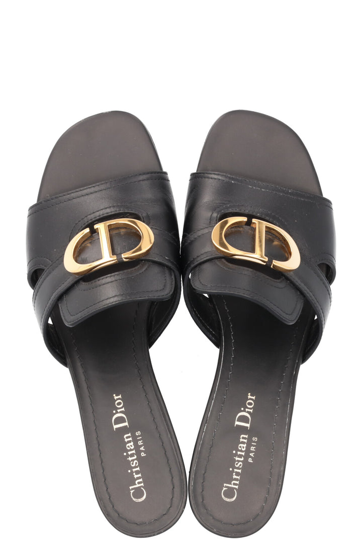 CHRISTIAN DIOR 30 Montaigne Mules Black