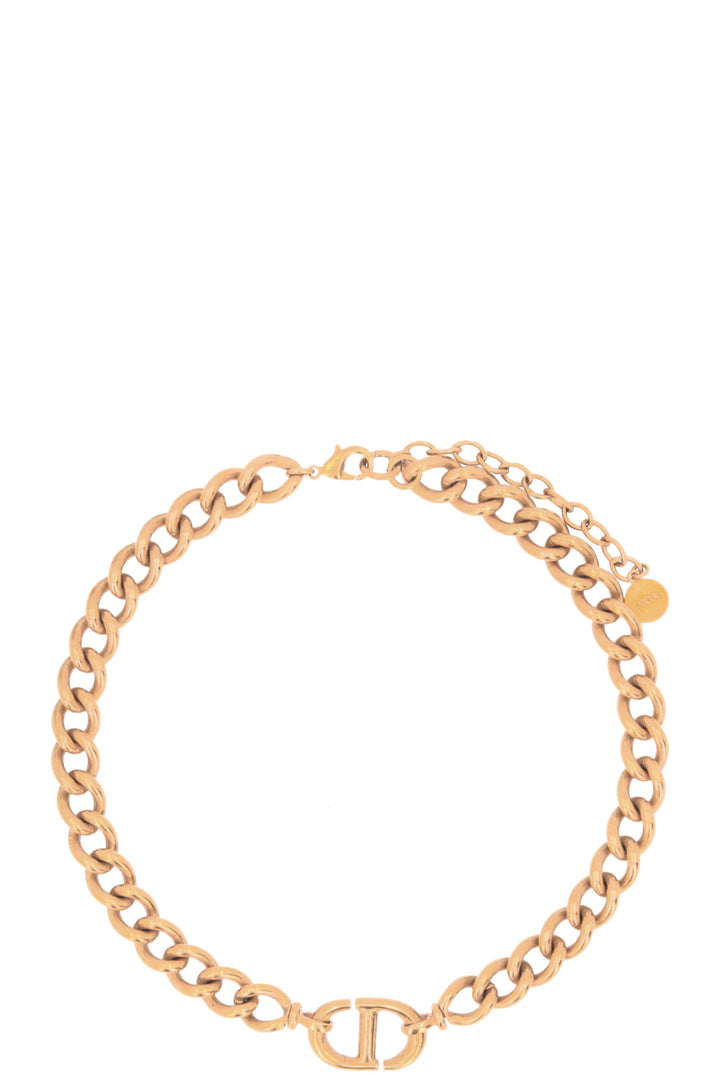 CHRISTIAN DIOR 30 Montaigne Chain Choker Gold