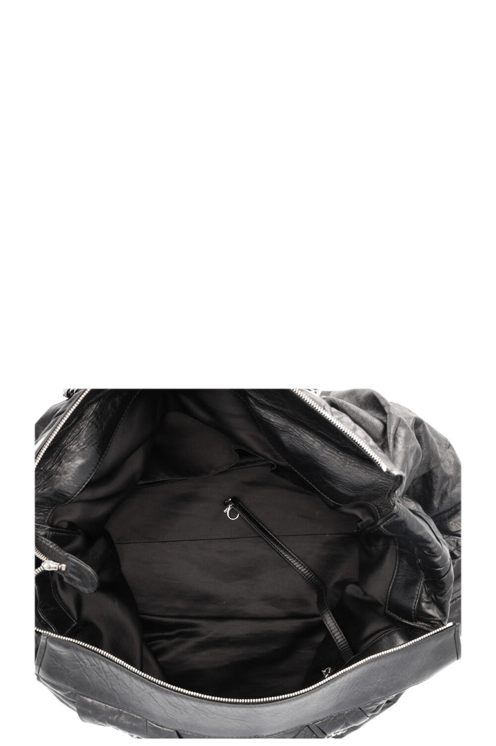 CHANEL Large CC Tote Bag Leather Black