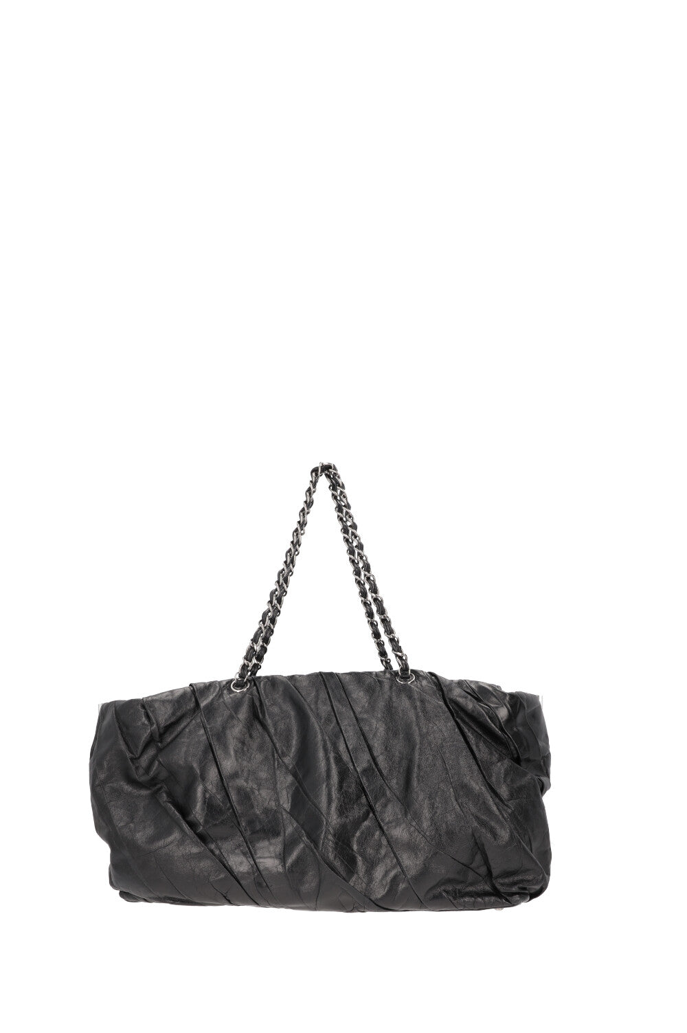 CHANEL Large CC Tote Bag Leather Black