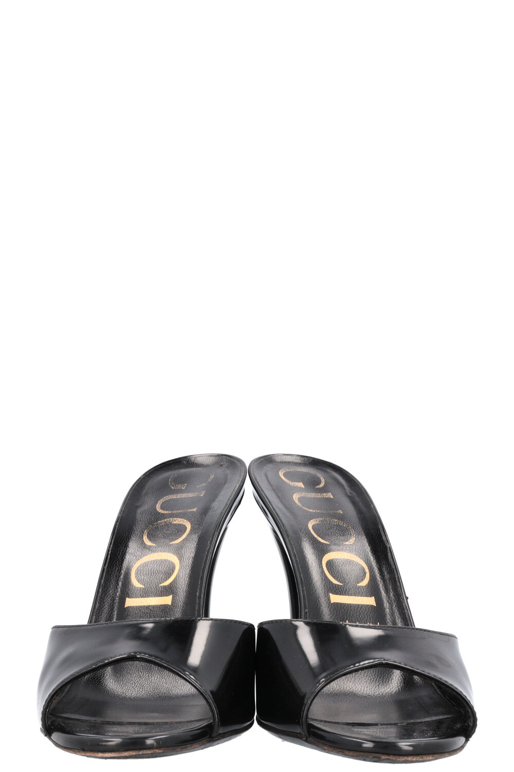 GUCCI Mules Patent Black