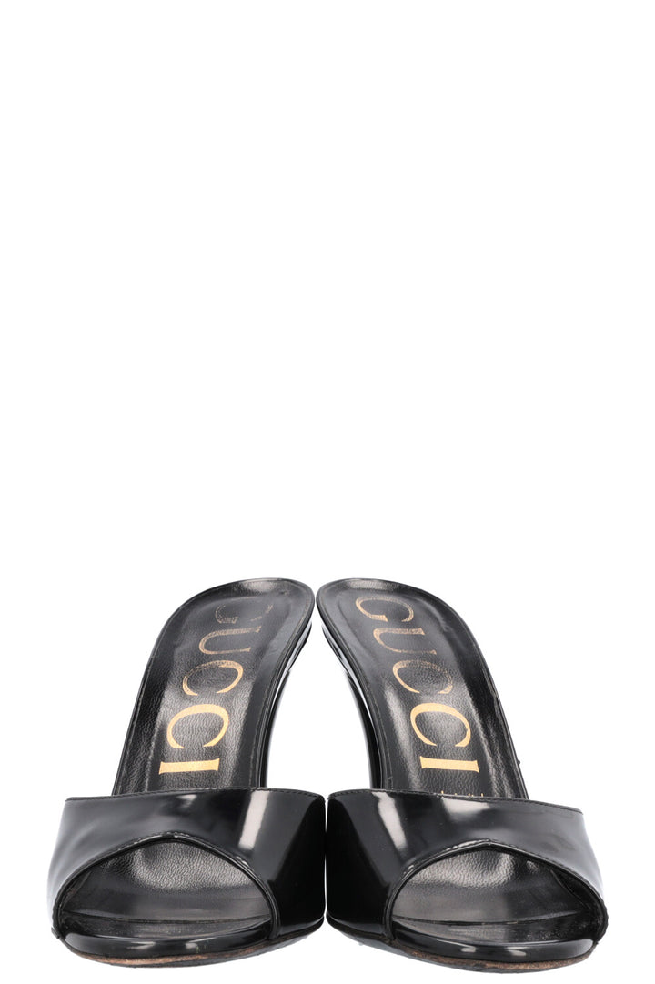 GUCCI Mules Patent Black