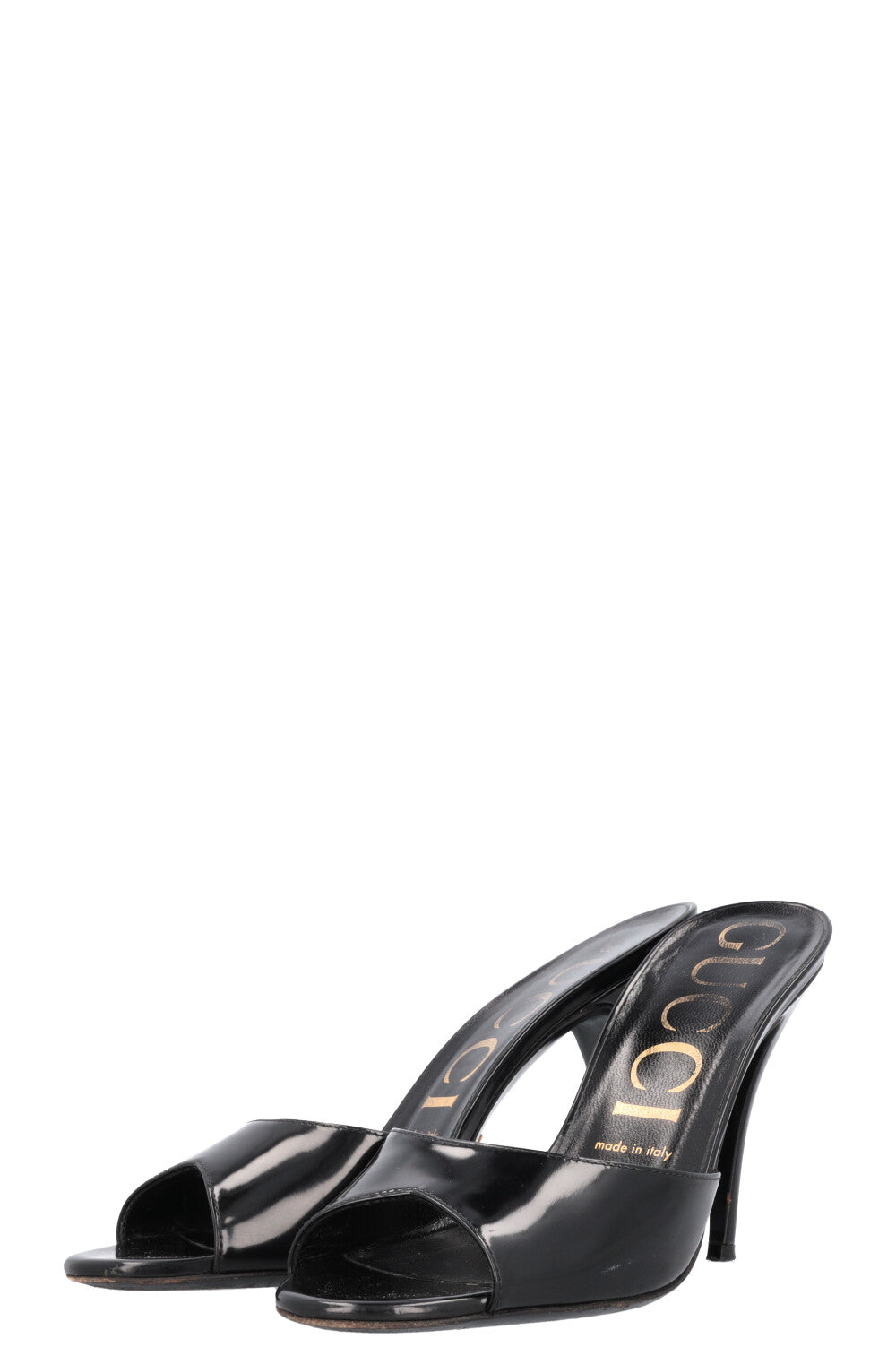 GUCCI Mules Patent Black