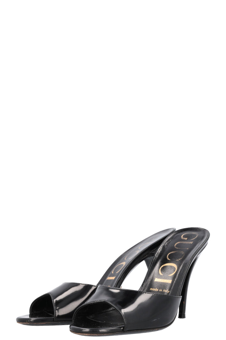 GUCCI Mules Patent Black