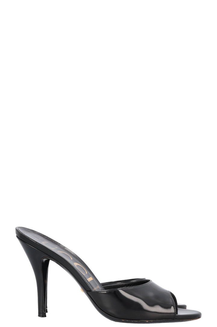 GUCCI Mules Patent Black