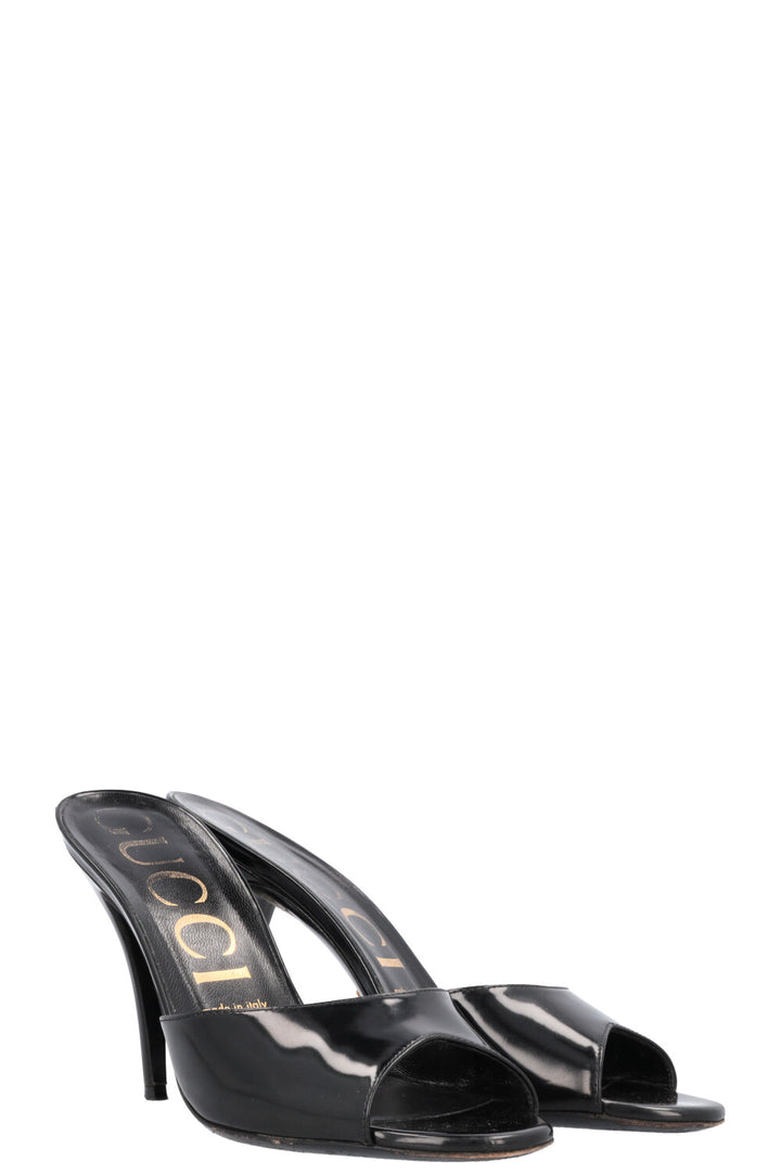 GUCCI Mules Patent Black