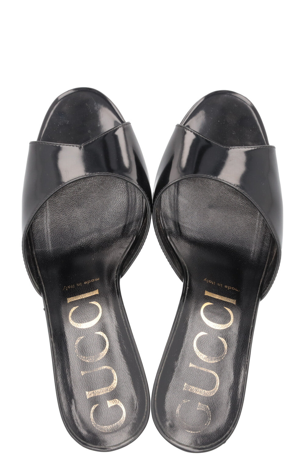 GUCCI Mules Patent Black