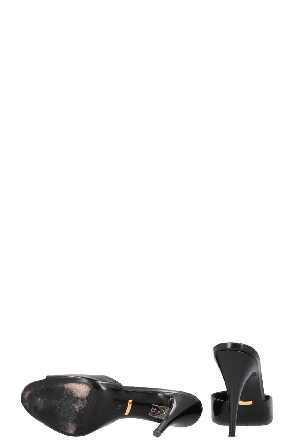 GUCCI Mules Patent Black
