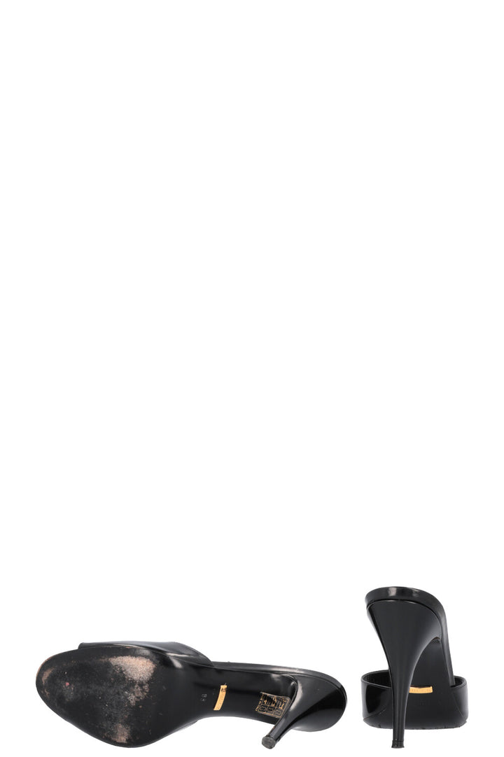 GUCCI Mules Patent Black