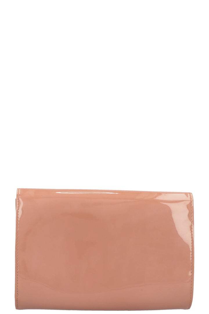 LOUIS VUITTON Louise Clutch Patent Beige