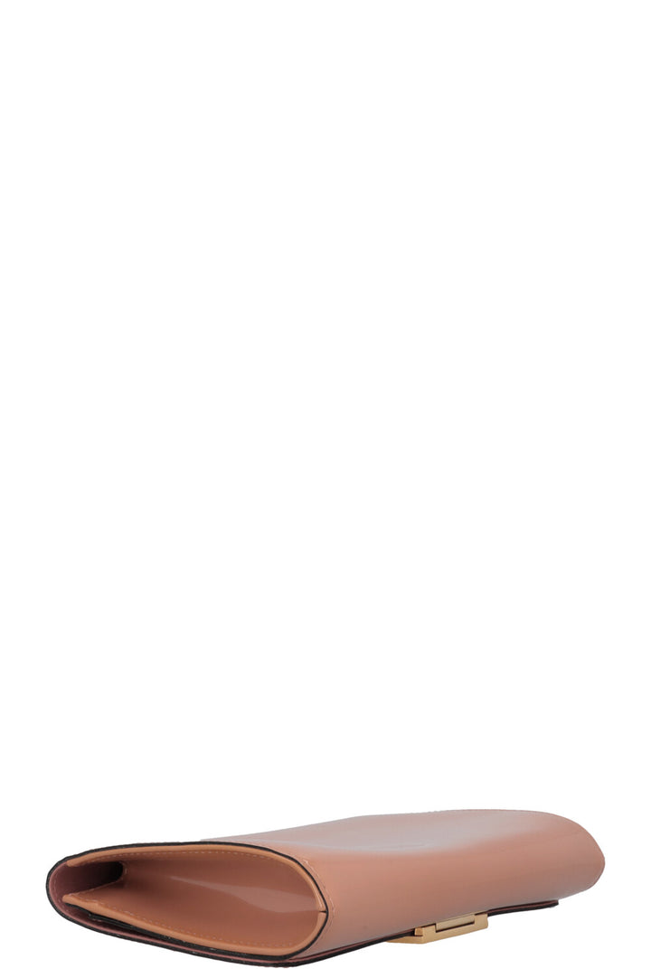 LOUIS VUITTON Louise Clutch Patent Beige