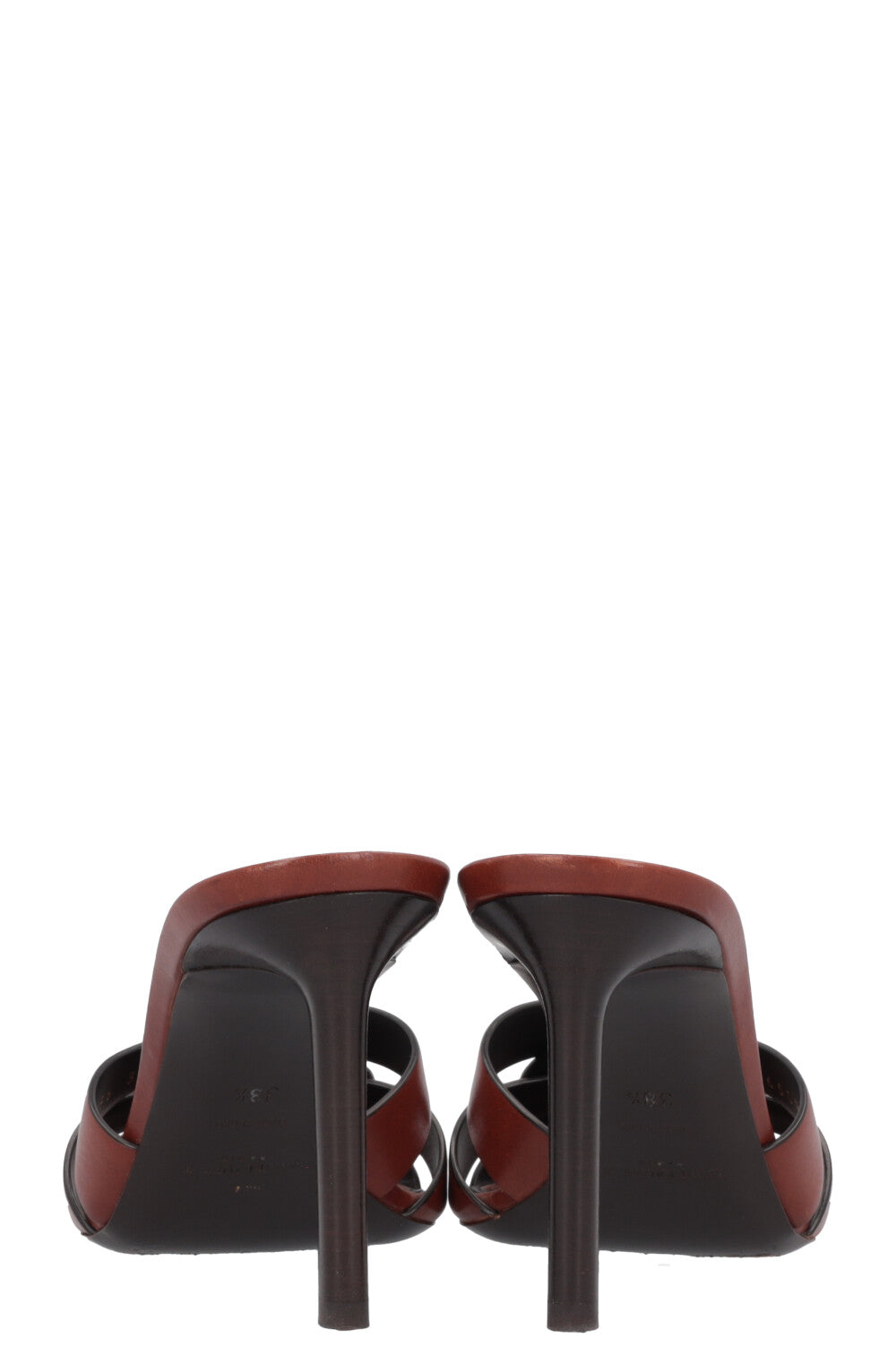 SAINT LAURENT Tribute 85 Mules Brown