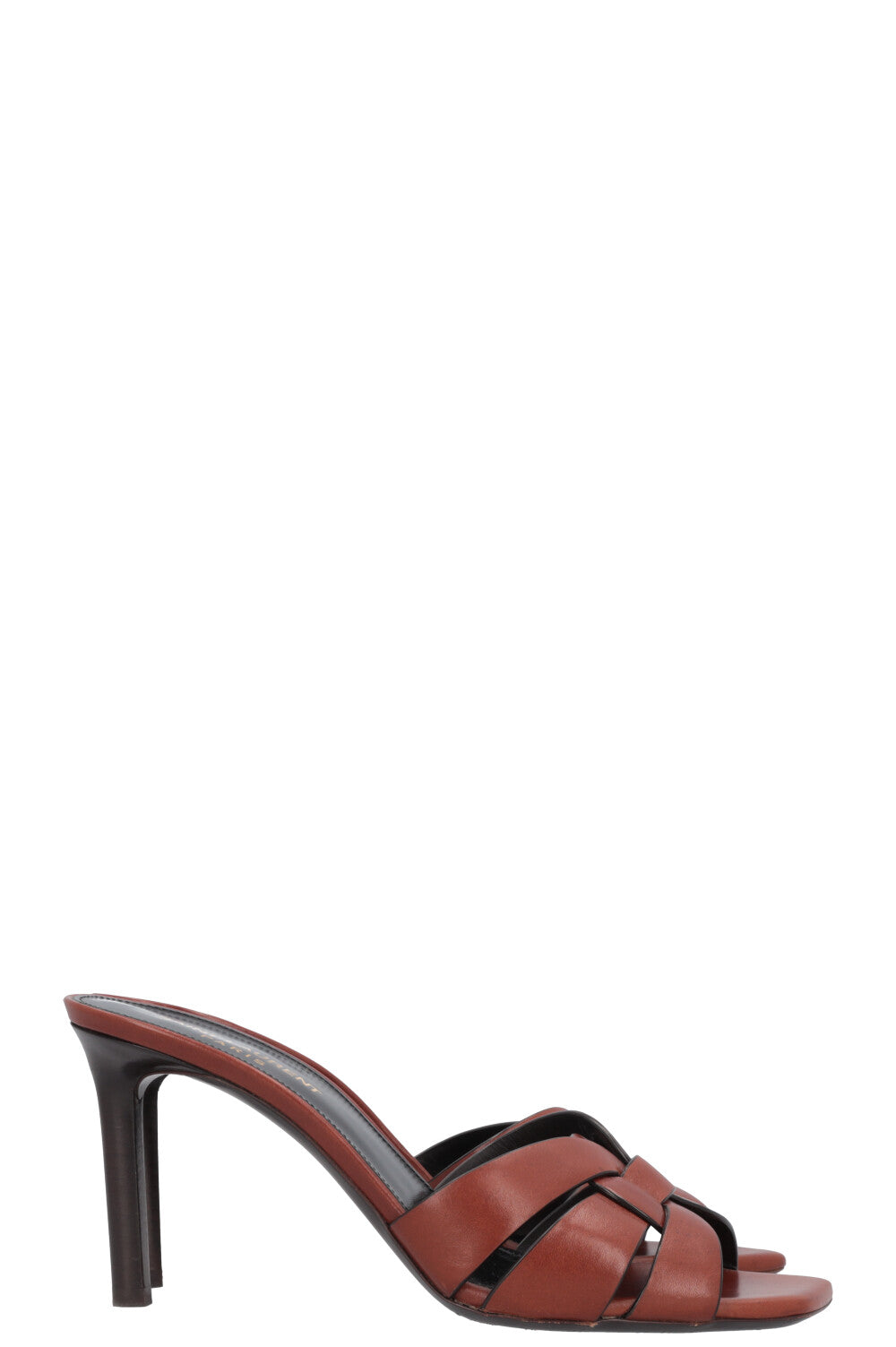 SAINT LAURENT Tribute 85 Mules Brown
