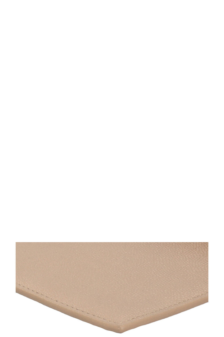 SAINT LAURENT Grain De Poudre Uptown Clutch Beige