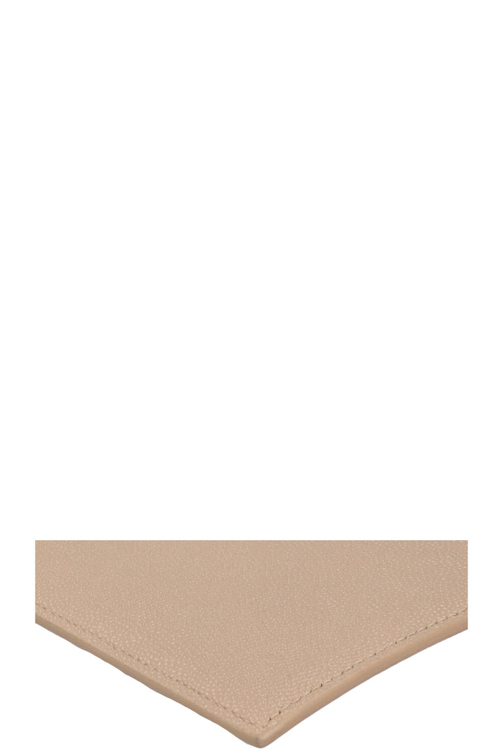 SAINT LAURENT Grain De Poudre Uptown Clutch Beige