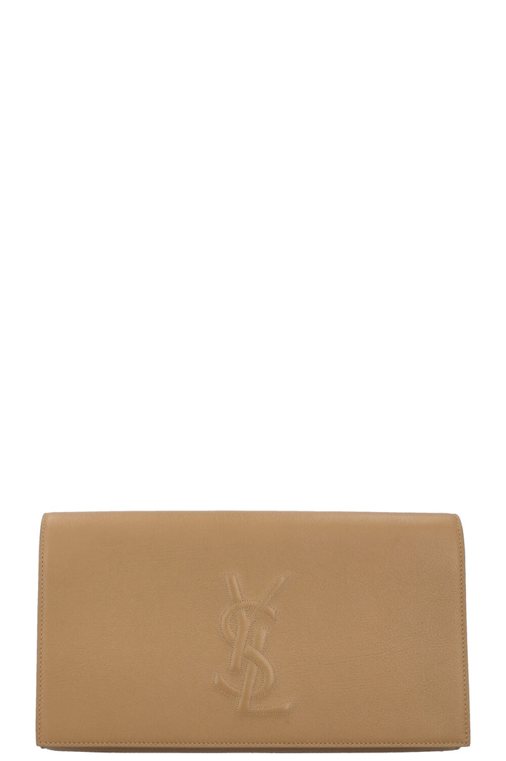 YVES SAINT LAURENT Belle De Jour Clutch Khaki