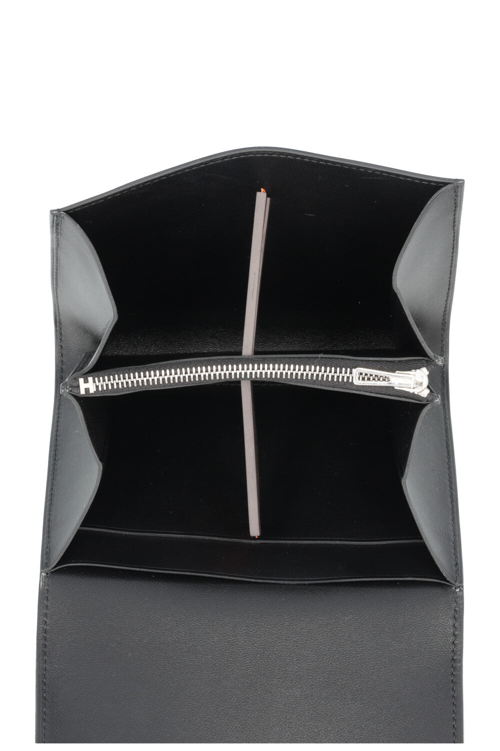 HERMÈS Constance Compact Wallet Black Box Enamel
