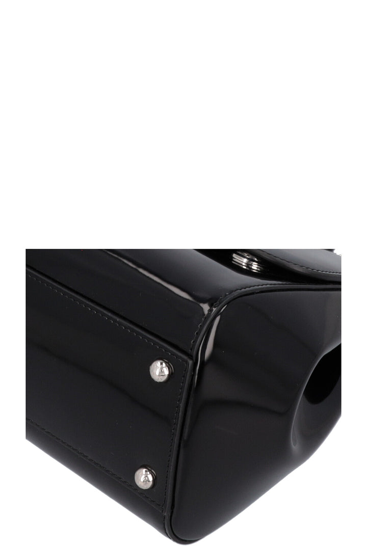 DOLCE&GABBANA Sicily Medium Bag Patent Black