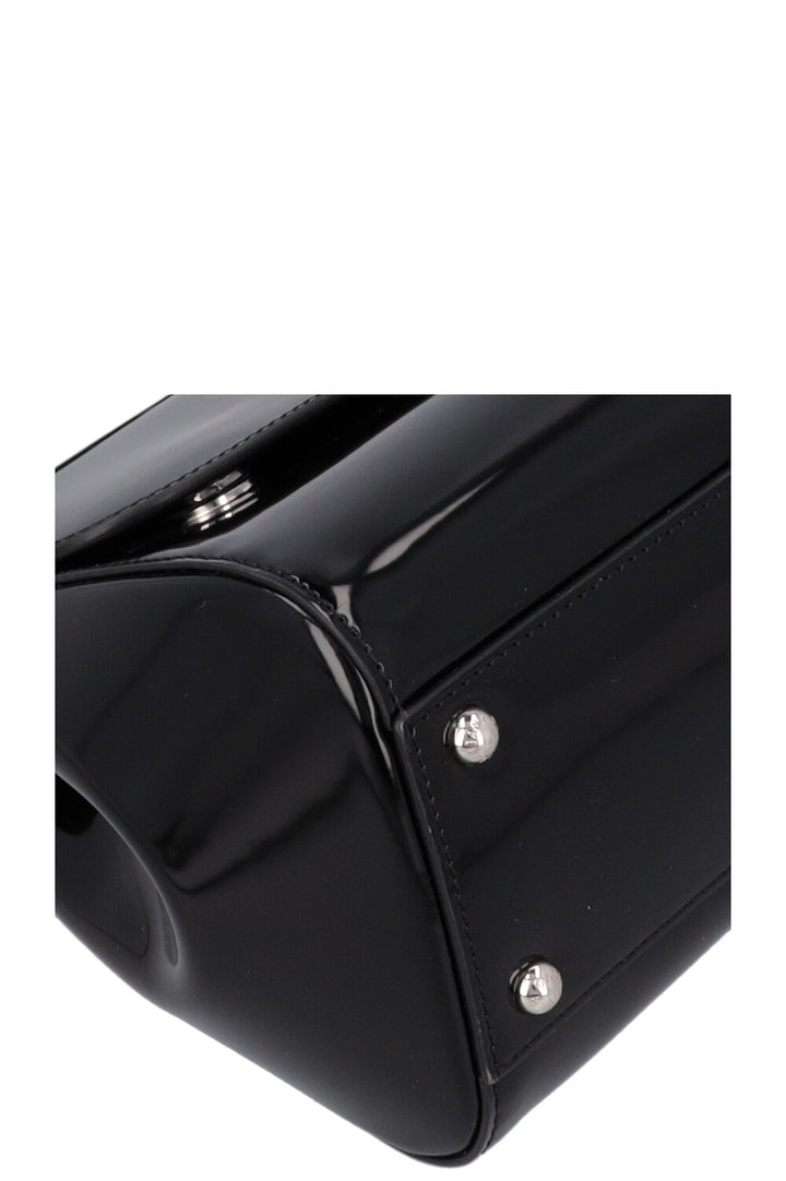 DOLCE&GABBANA Sicily Medium Bag Patent Black