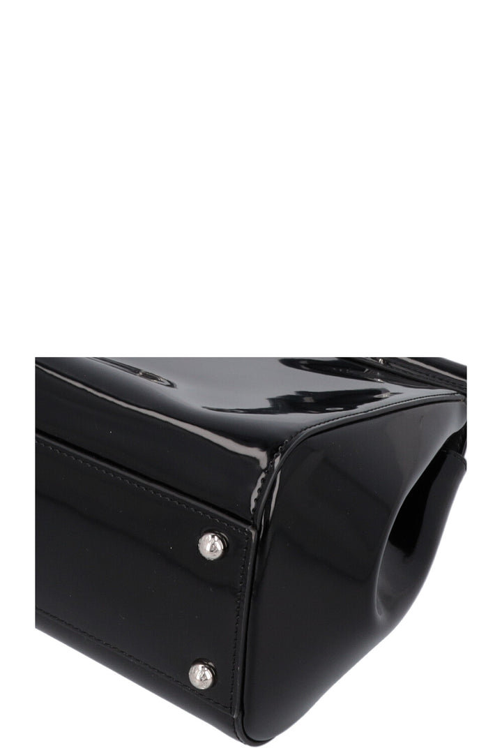 DOLCE&GABBANA Sicily Medium Bag Patent Black