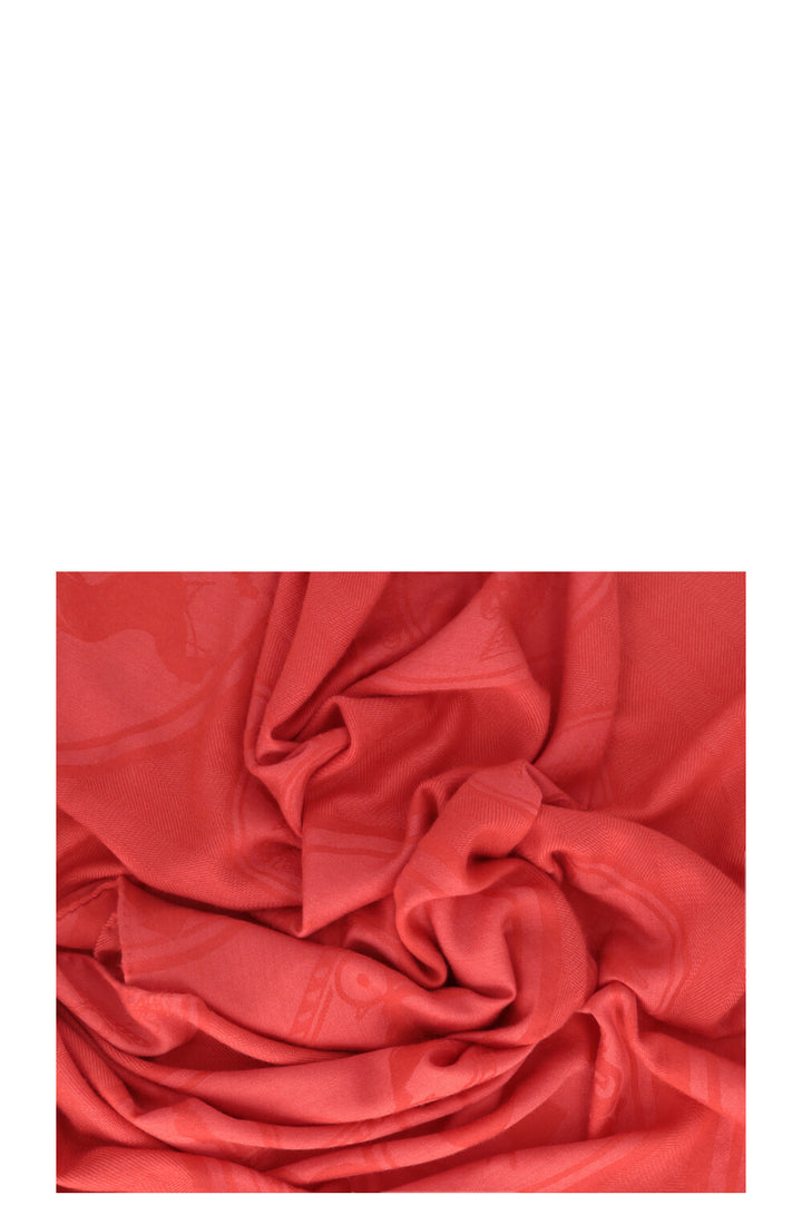 HERMÈS New Libris Stola Orange Vif Cashmere Silk