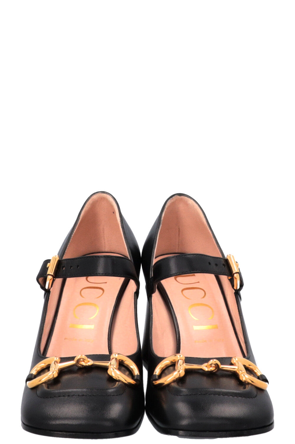 GUCCI Horsebit Mary Jane Heels Black