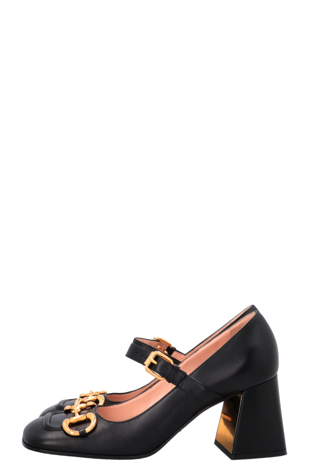GUCCI Horsebit Mary Jane Heels Black