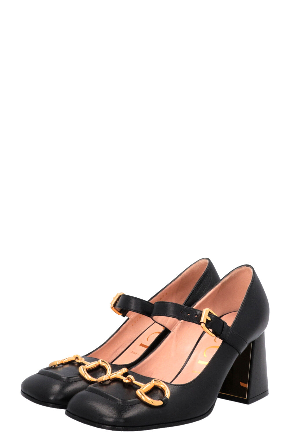 GUCCI Horsebit Mary Jane Heels Black