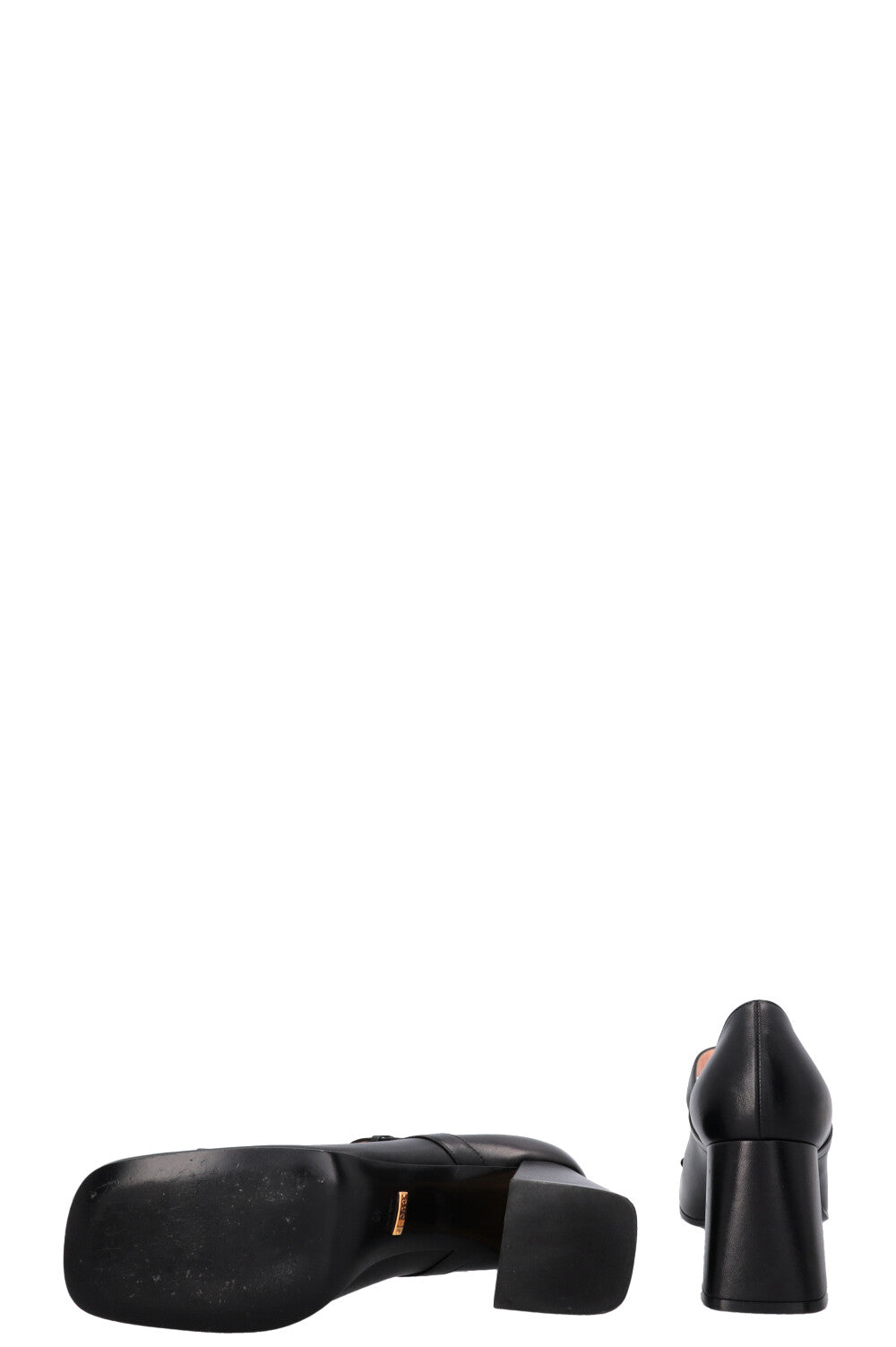 GUCCI Horsebit Mary Jane Heels Black