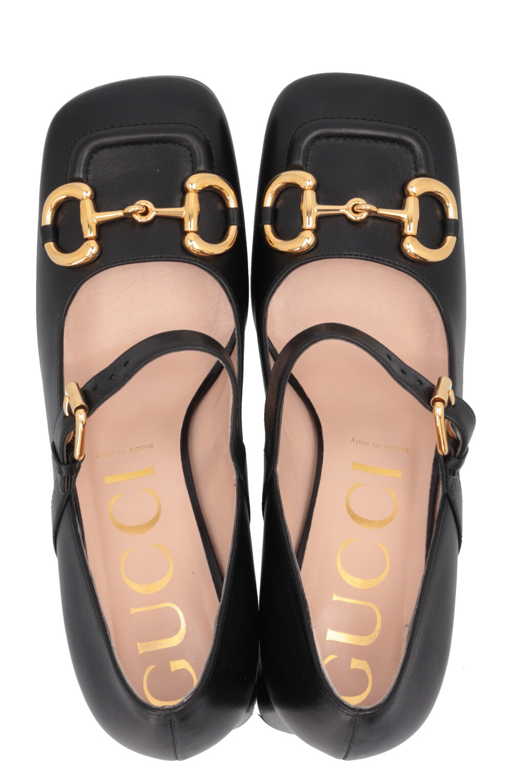 GUCCI Horsebit Mary Jane Heels Black