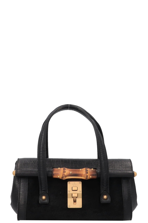 GUCCI Bamboo Bullet Handbag Black