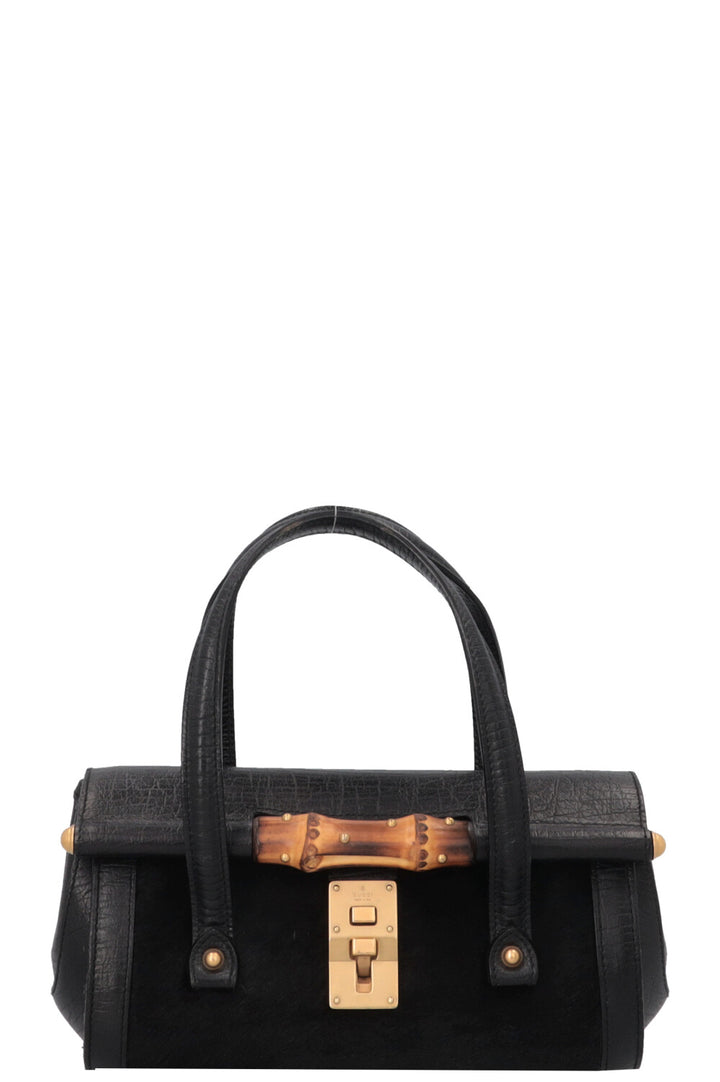 GUCCI Bamboo Bullet Handbag Black