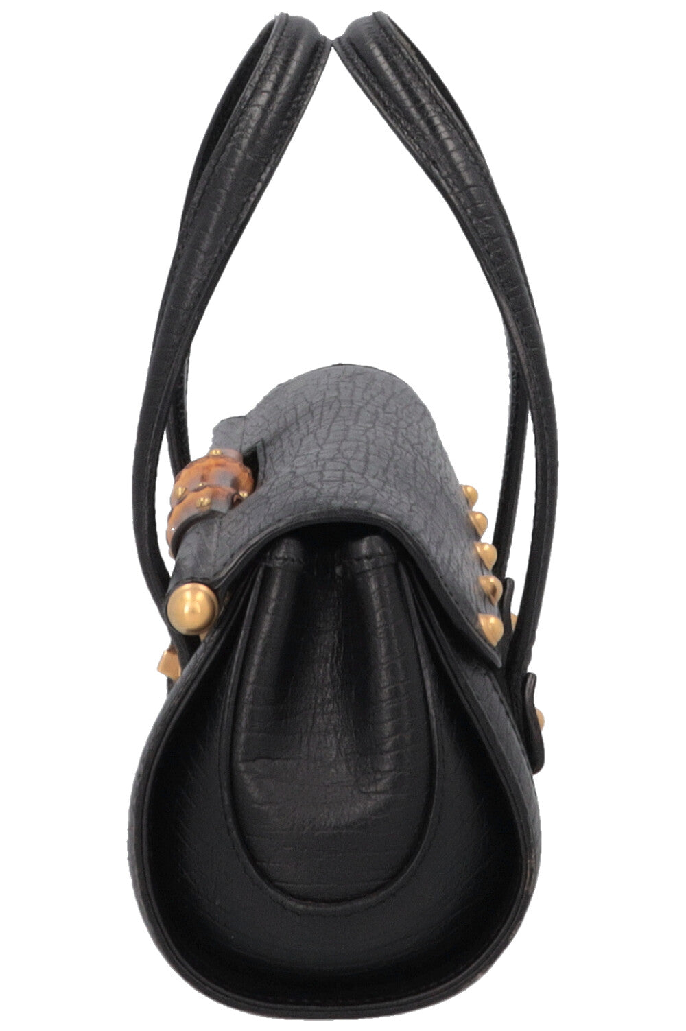 GUCCI Bamboo Bullet Handbag Black